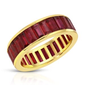 Baguette Cut Ruby Eternity Band Ring