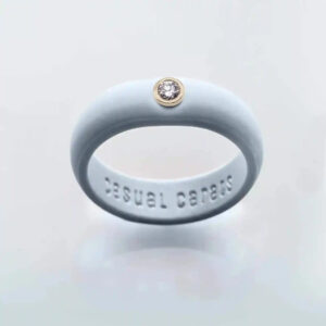 Powder Blue Diamond Silicone Ring