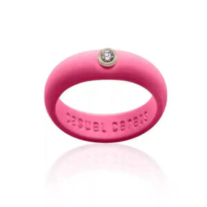 Hot Pink Diamond Silicone Ring