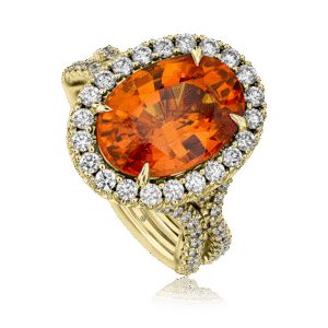 Oval Mandarin Garnet Ring