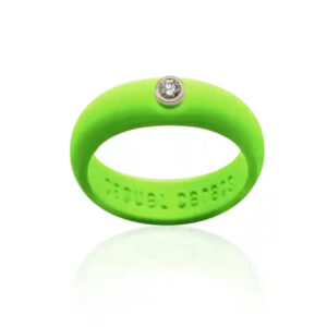 Lime Green Diamond Silicone Ring