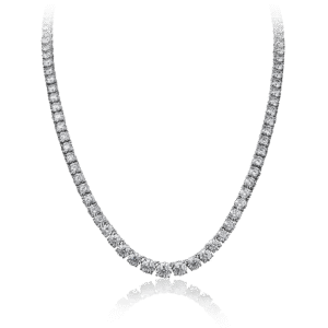 Crisscut® Round Diamond Tennis Necklace