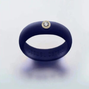 Midnight Blue Diamond Silicone Ring