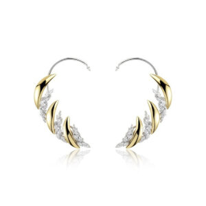 Golden Strada Clip Earrings
