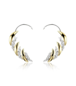 Golden Strada Clip Earrings