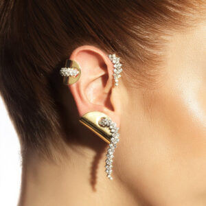 Golden Strada Clip Earrings