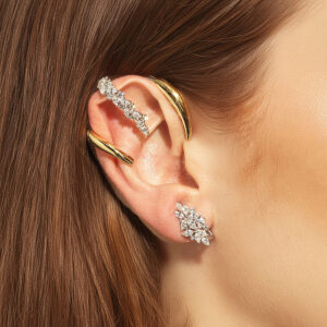 Golden Strada Clip Earrings