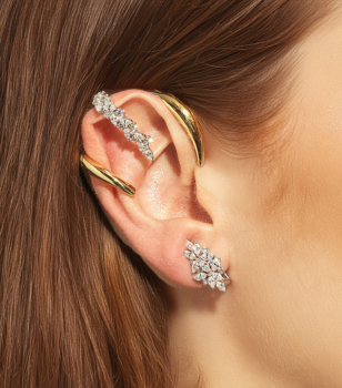 Golden Strada Clip Earrings