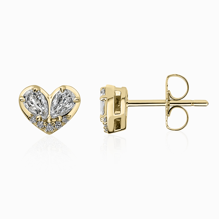 Love Luxe L’Amour Crisscut® Diamond Heart Stud Earrings