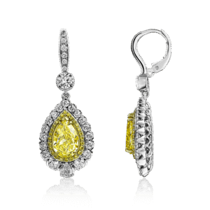 Yellow Diamond Earrings