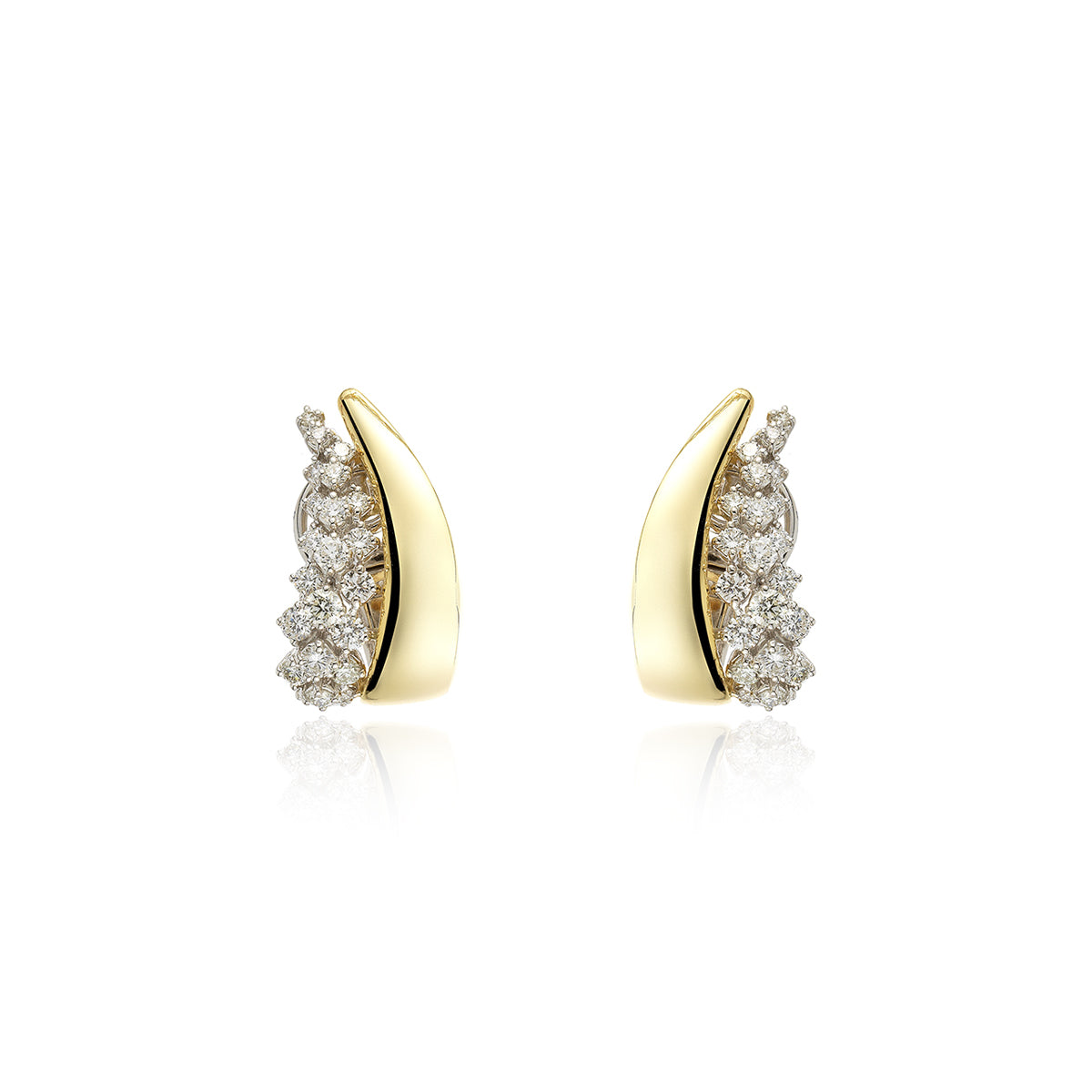 Golden Strada Clip Earrings