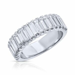 Baguette Cut Diamond Half Eternity Band Ring – 2.29 ct.
