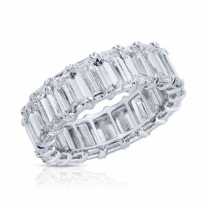 Emerald Cut Diamond Eternity Band Ring – 9.38 ct.