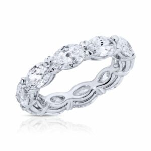 East-West Set Oval Cut Diamond Eternity Band Ring – 5.05 ct.