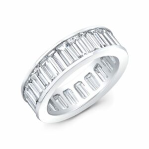 Channel Set Baguette Cut Diamond Eternity Band Ring – 6.34 ct.