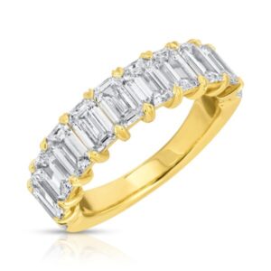 Emerald Cut Diamond Three-Quarter Eternity Band Ring – 3.59 ct.