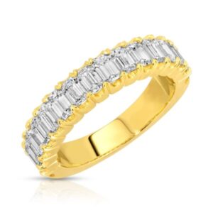 Emerald Cut Diamond Three-Quarter Eternity Band Ring – 2.28 ct