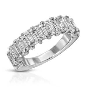 Emerald Cut Diamond 60% Eternity Band Ring – 3.39 ct.