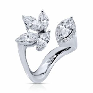 Marquise Cut Diamond Toi et Moi Ring