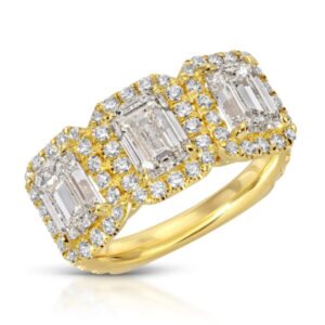 Emerald Cut Three Stone Diamond Ring – 5.79 ct.