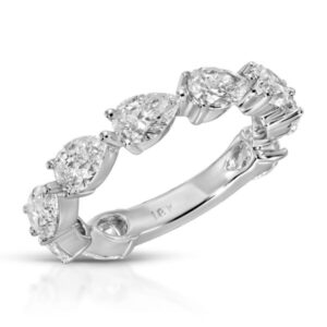 Pear Shape Diamond Eternity Band with Sizing Bar