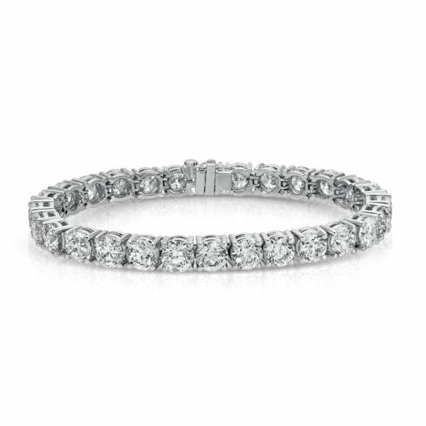 Round Cut Diamond Tennis Bracelet – 28.43 ct.
