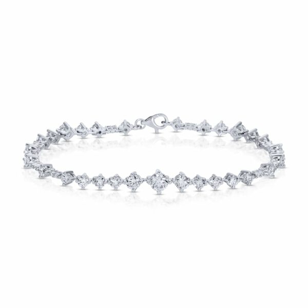 Graduated Round Cut Diamond Tennis Bracelet – 3.63 ct.