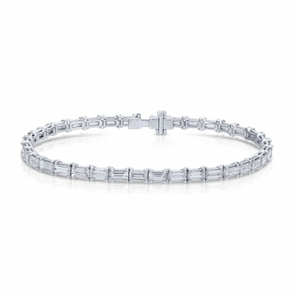 East West Set Baguette Cut Diamond Tennis Bracelet – 6.53 ct.