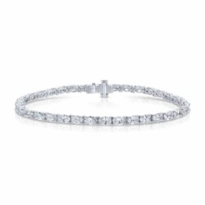 East West Set Oval Cut Diamond Tennis Bracelet – 4.96 ct.