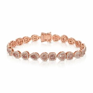 Pink Multi Fancy Cut Diamond Tennis Bracelet – 7.57 ct.