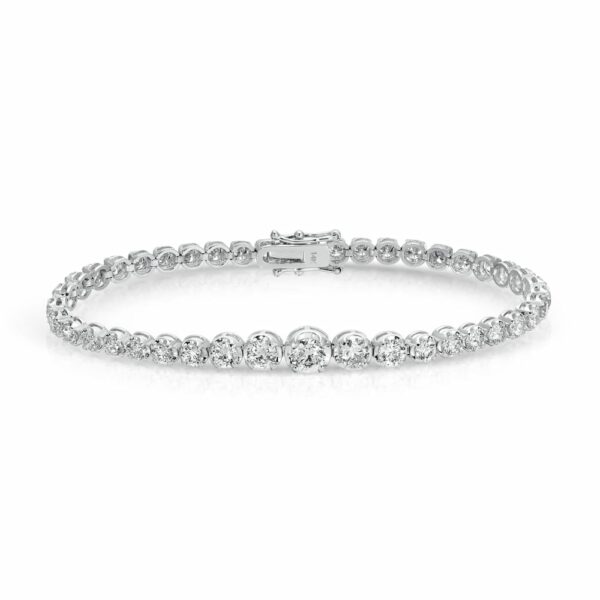 Graduated Round Cut Diamond Tennis Bracelet – 6.93 ct.