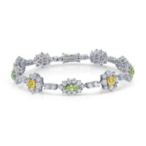 Multicolor Fancy Cut Diamond Tennis Bracelet – 12.82 ct.