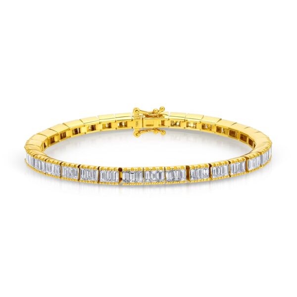 Baguette Cut Diamond Tennis Bracelet – 7.44 ct.
