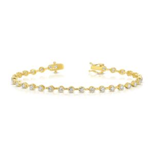 Round Cut Diamond Station Tennis Bracelet – 2.52 ct.