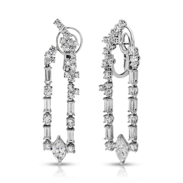 Marquise Cut Diamond Dangle Earrings