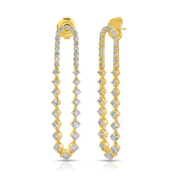 Round Cut Diamond Dangle Earrings