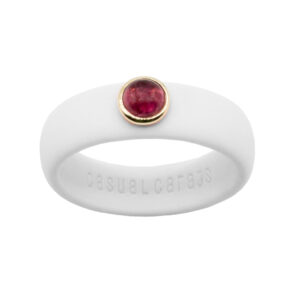 Round Pink Tourmaline Cabochon