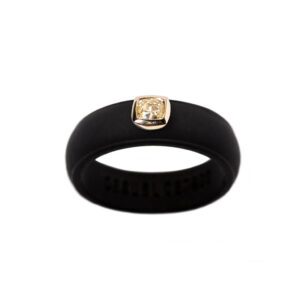 Cushion Yellow Diamond Silicone Ring