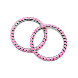 Sterling Silver Bubble Gum Ceramic Twist Ring