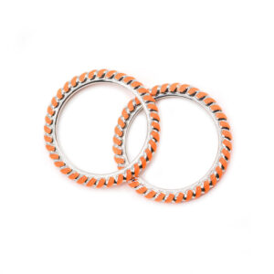 Sterling Silver Clementine Ceramic Twist Ring