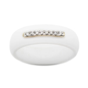 14K Pave Diamond Bar