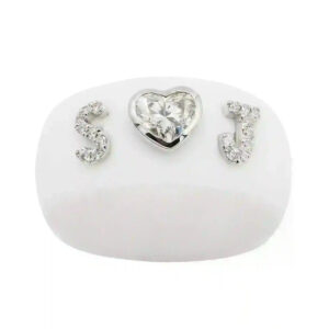 Custom Heart Shape Diamond and Initials Ring
