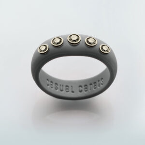 5 Stone Silicone Ring