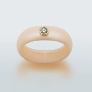 Champagne Diamond Silicone Ring