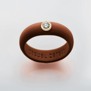 Coffee Diamond Silicone Ring