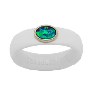 Australian Doublet Opal Silicone Ring