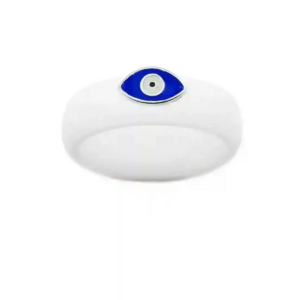 Enamel Evil Eye Silicone Ring
