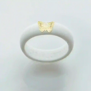 14K Butterfly Silicone Ring