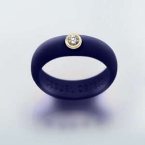 Midnight Blue Diamond Silicone Ring