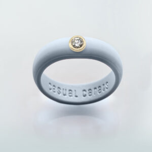 Powder Blue Diamond Silicone Ring
